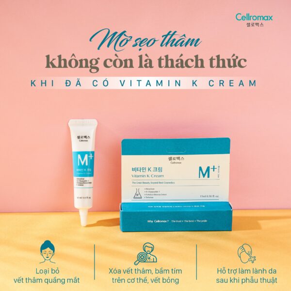 Kem Trị Thâm Nám Cellromax Vitamin K Miracle M+